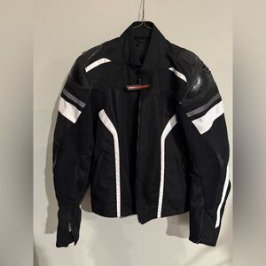 Sedici Black and White Men's Motorcycle Jacket